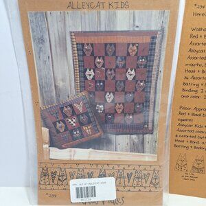 Alleycat Kids Quilt Pillow Pattern Cats #234 Pattern Instructions